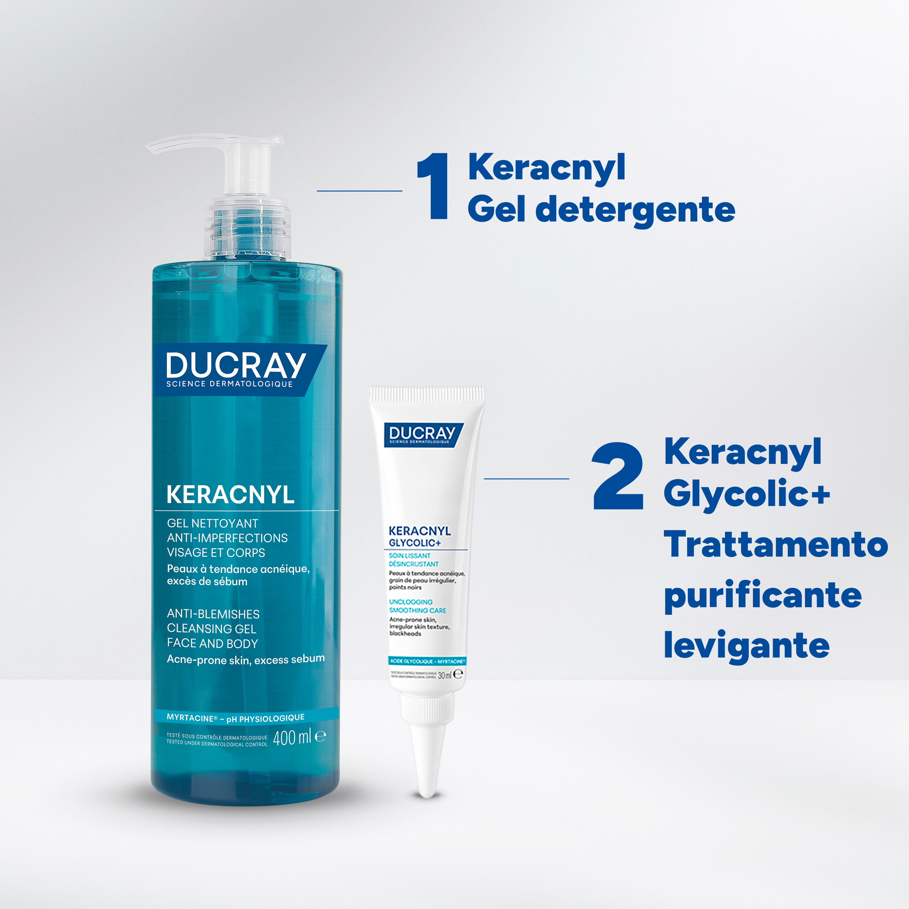 Ducray Keracnyl Glycolic+ - Trattamento Purificante Levigante 30 ml