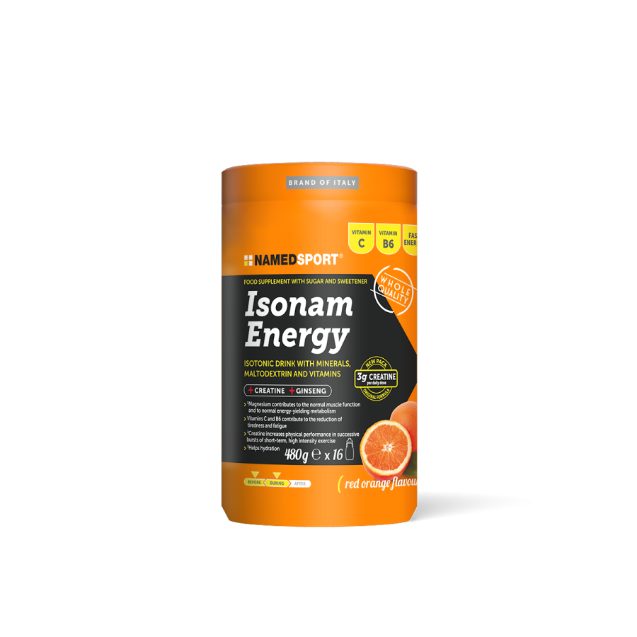 Named Sport Isonam Energy - Integratore Energizzante Gusto Orange 480 g