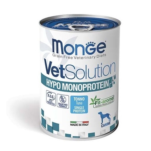 MONGE CANE VETSOLUTION HYPO MONOPROTEICO TONNO 400GR (lattina)