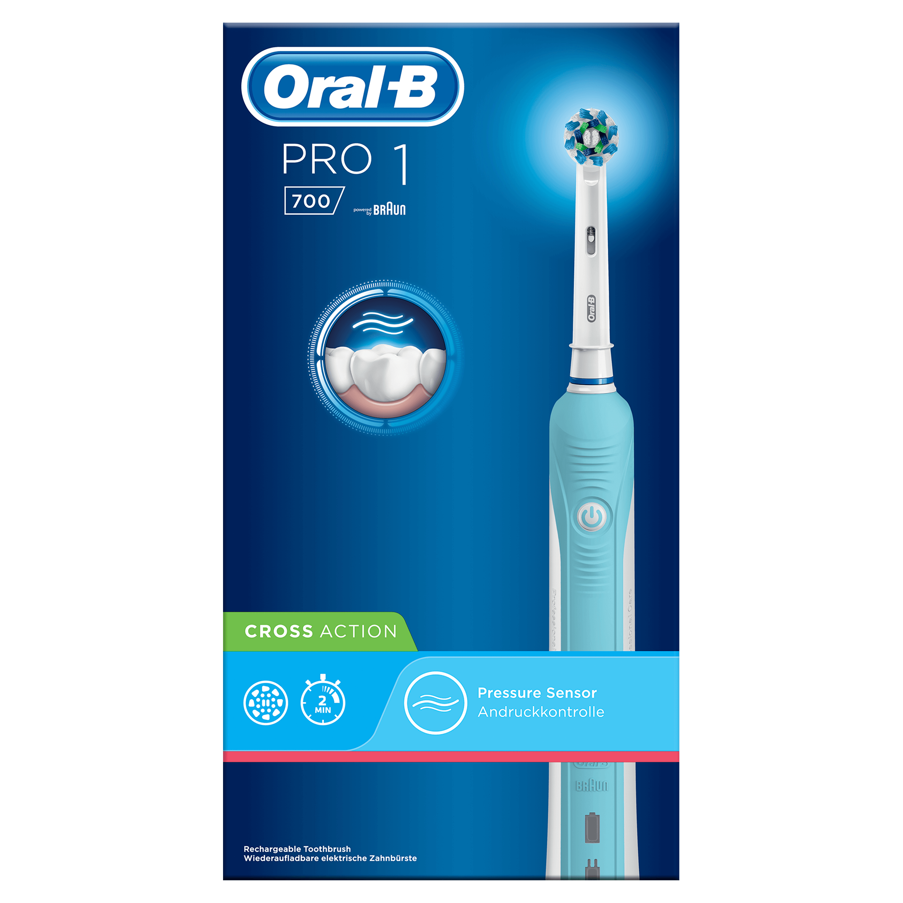 Oral-B Spazzolino Elettrico Ricaricabile Pro1 700, 1 Testina, 1 Spazzolino Oral-B Spazzolino Elettrico Ricaricabile Pro1 700, 1 Testina, 1 Spazzolino