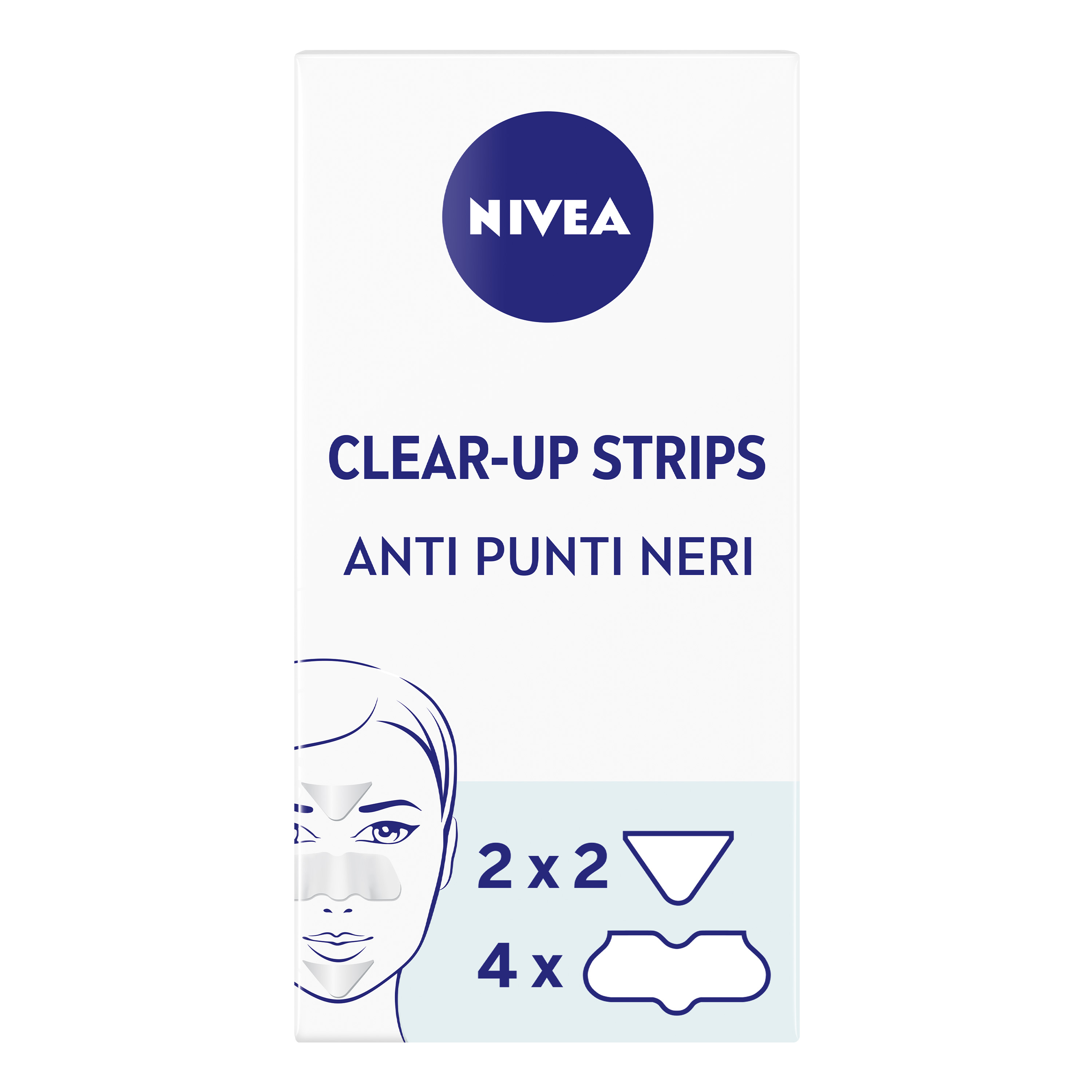 Nivea Clear-Up Strips Zona T 6 cerotti, Cerotti punti neri anti-imperfezioni per la pulizia viso Nivea Clear-Up Strips Zona T 6 cerotti, Cerotti punti neri anti-imperfezioni per la pulizia viso