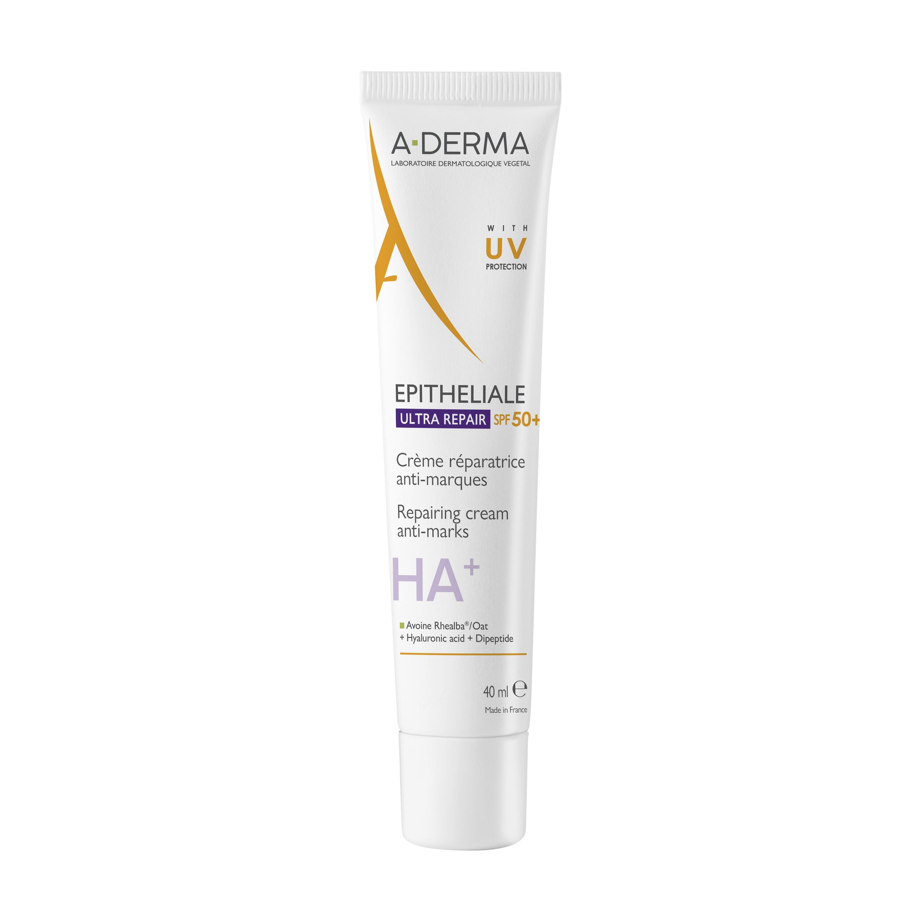 A-Derma Epitheliale Ultra Repair - Crema Ristrutturante Anti-Segni Residui SPF50+ Viso 40 ml