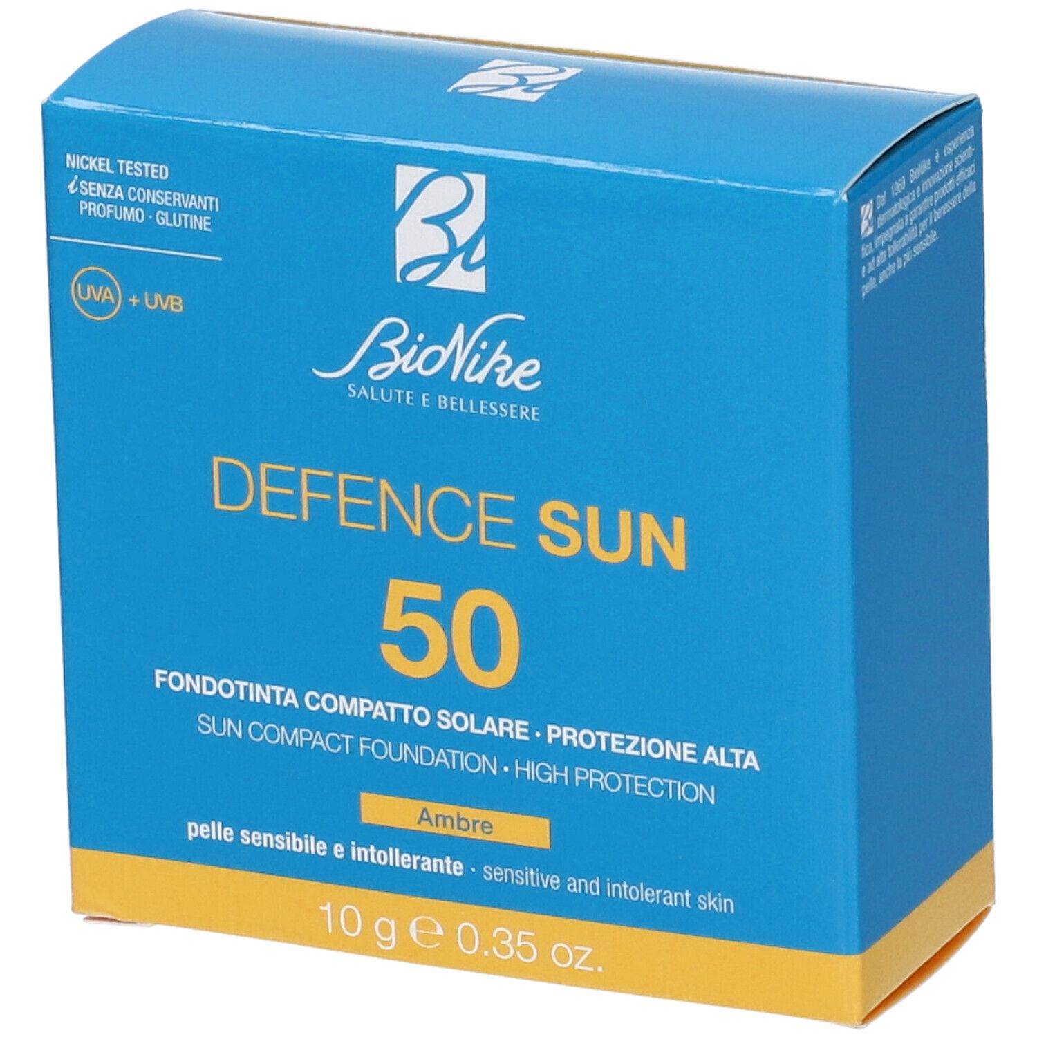 Defence Sun 50 Fondotinta Compatto Tonalitá N1 Ambra Defence Sun 50 Fondotinta Compatto Tonalitá N1 Ambra