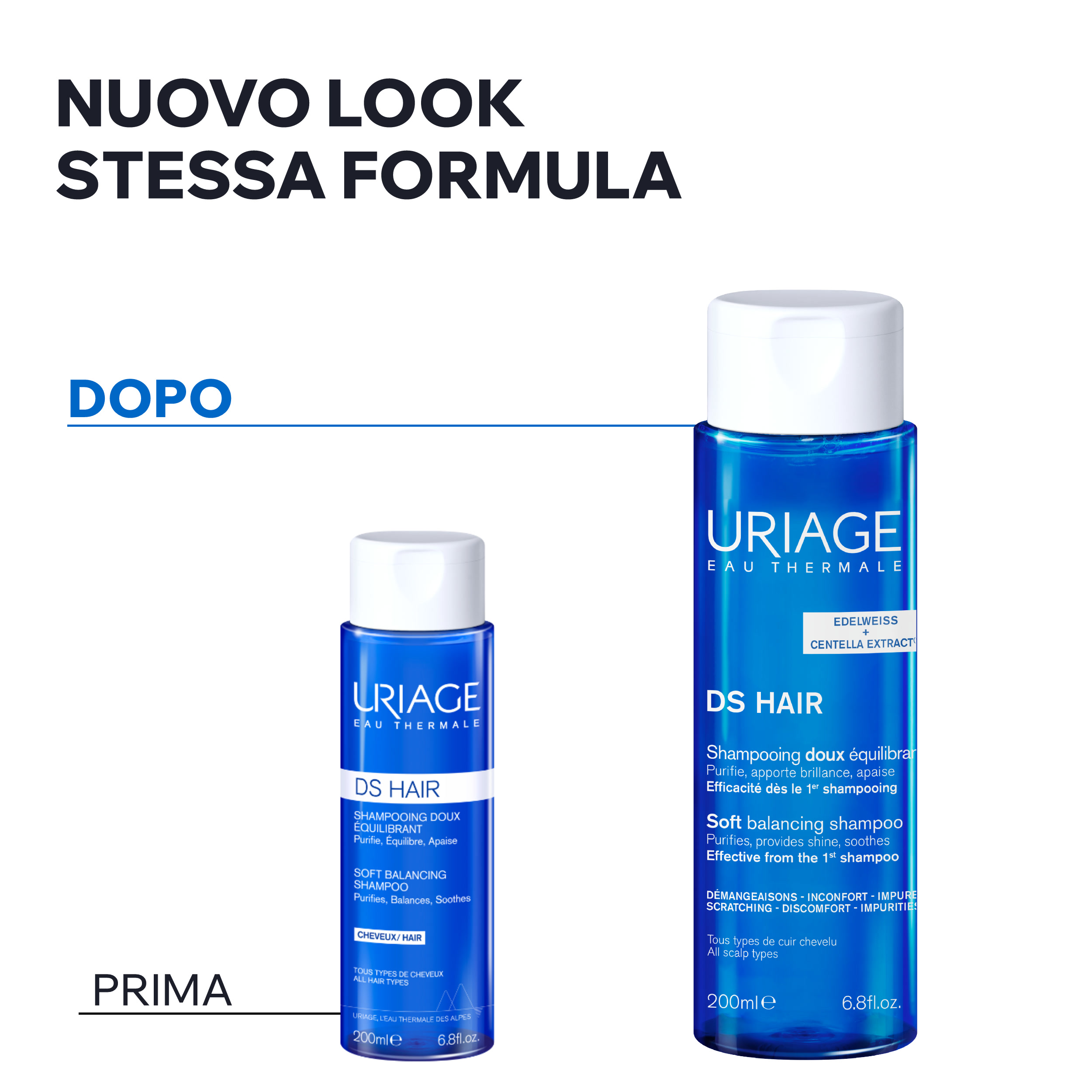 Uriage DS Hair - Shampoo Delicato Riequilibrante Per Tutti I Tipi Di Capelli 200 ml