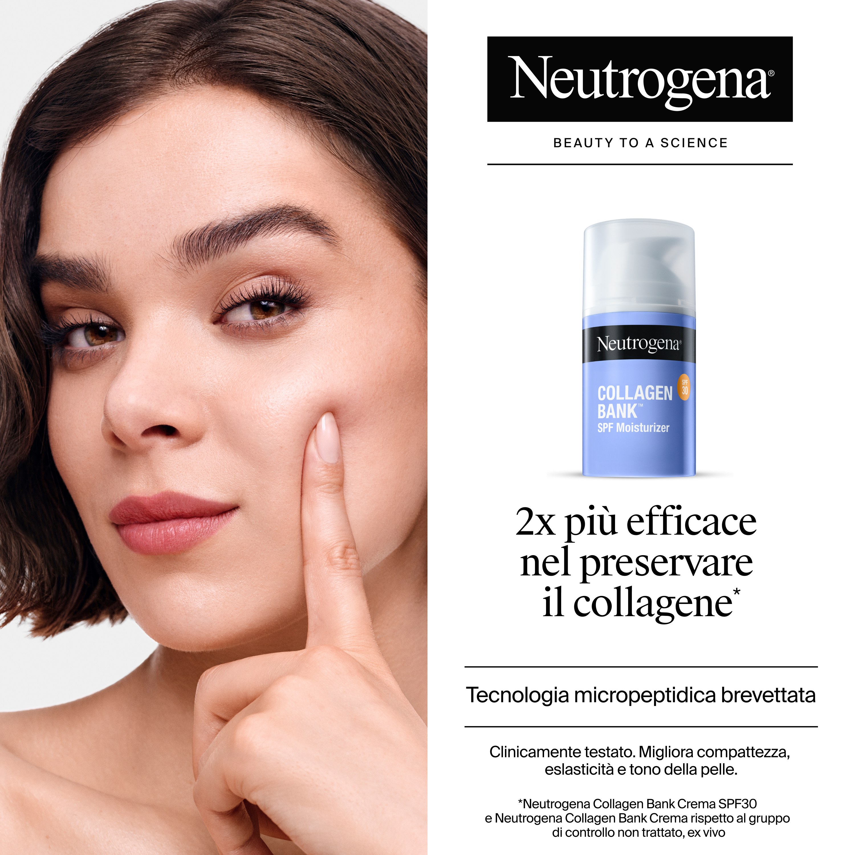 Crema Idratante Viso Collagen Bank con Collagene Marino e SPF 30 per una protezione solare anti-età di tutti i tipi di pelle, 50 Ml