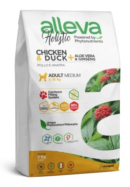 ALLEVA HOLISTIC DOG ADULT CHICKEN AND DUCK MEDIUM KG 2 - P00230