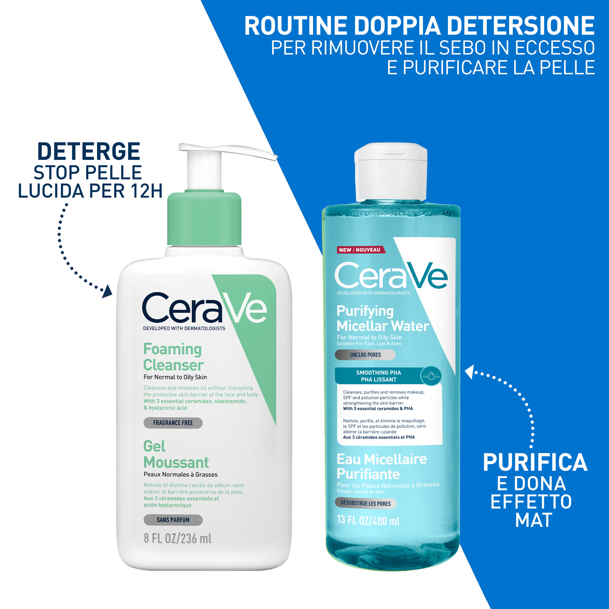 CeraVe - Acqua Micellare Purificante Per Pelli Normali A Grasse 400 ml