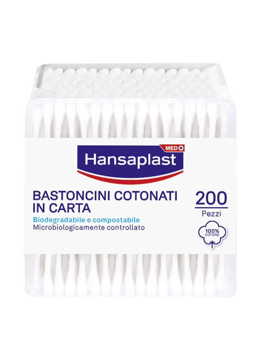 Hansaplast Bastoncini Cotonati, Cotton fioc per il kit pronto soccorso casalingo, 200 pezzi Hansaplast Bastoncini Cotonati, Cotton fioc per il kit pronto soccorso casalingo, 200 pezzi
