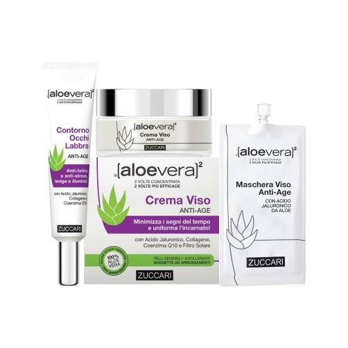 ZUCCARI ALOVERA2  Beauty Select Antiage COFANETTO  Crema Viso 50ml+Contorno Occhi Labbra 18ml+ Maschera Viso 30ml ZUCCARI ALOVERA2  Beauty Select Antiage COFANETTO  Crema Viso 50ml+Contorno Occhi Labbra 18ml+ Maschera Viso 30ml