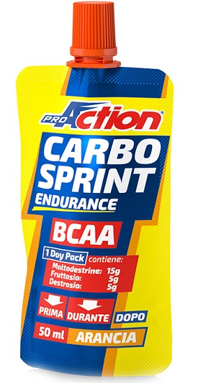 ProAction Carbo Sprint BCAA Gusto Arancia Integratore 50 ml ProAction Carbo Sprint BCAA Gusto Arancia Integratore 50 ml