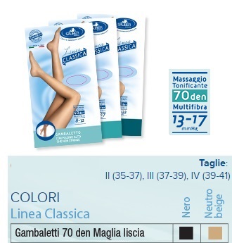 Sauber Linea Classica Gambaletto 70 Den Taglia 2° Colore Beige