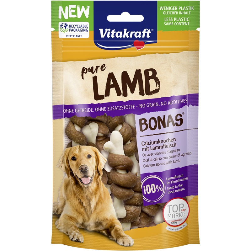 VITAKRAFT CANE SNACK PURE LAMB BONAS OSSA AGNELLO 80GR
