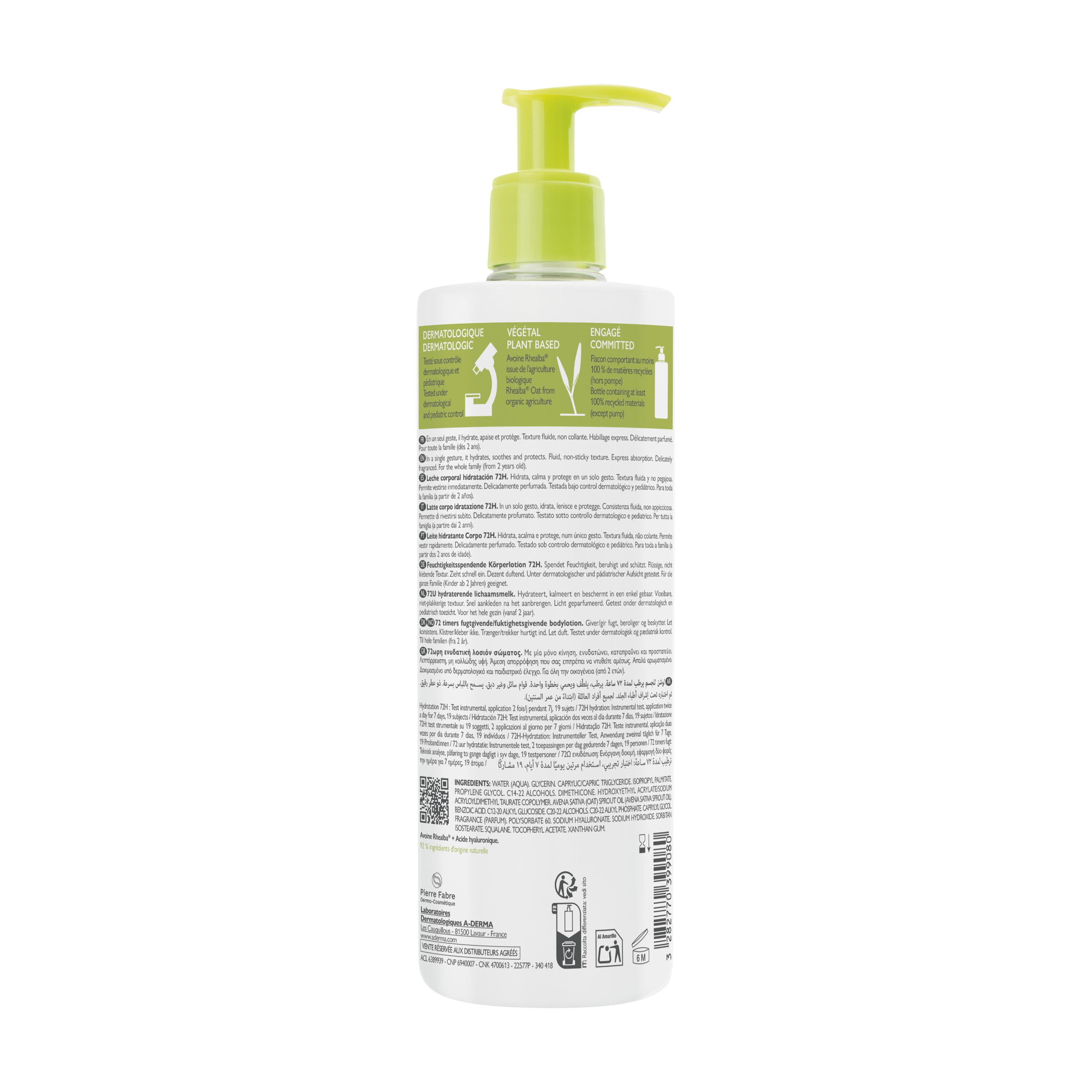 A-Derma - Les Indispensables Latte Corpo Idratazione 72H Per Pelle Fragile 400 ml