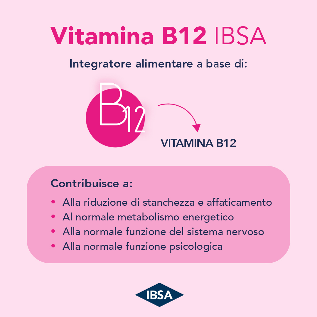 VITAMINA B12 IBSA - Integratore alimentare a base di vitamina B12 gusto lampone. - 30FILM ORALI