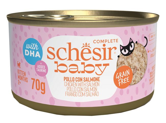 SCHESIR CAT BB POLLO/SALMON70G