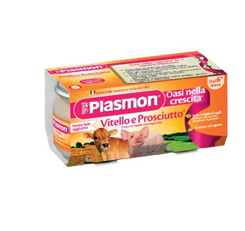 Plasmon Omogenizzato Vitello e Prosciutto 4 Vasetti da 80 g Plasmon Omogenizzato Vitello e Prosciutto 4 Vasetti da 80 g