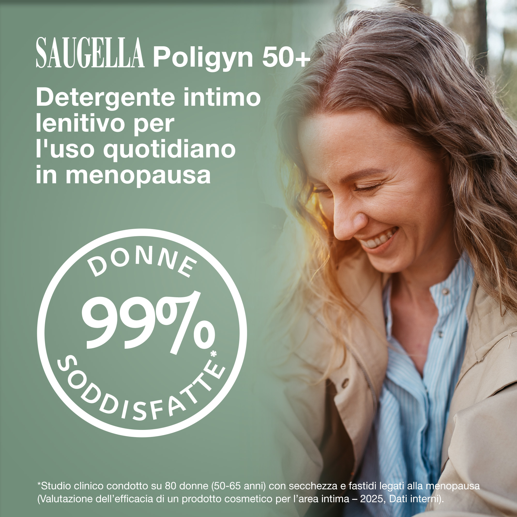 Saugella Poligyn 50+ - Detergente Intimo Lenitivo Ed Emolliente A pH Fisiologico 500 ml