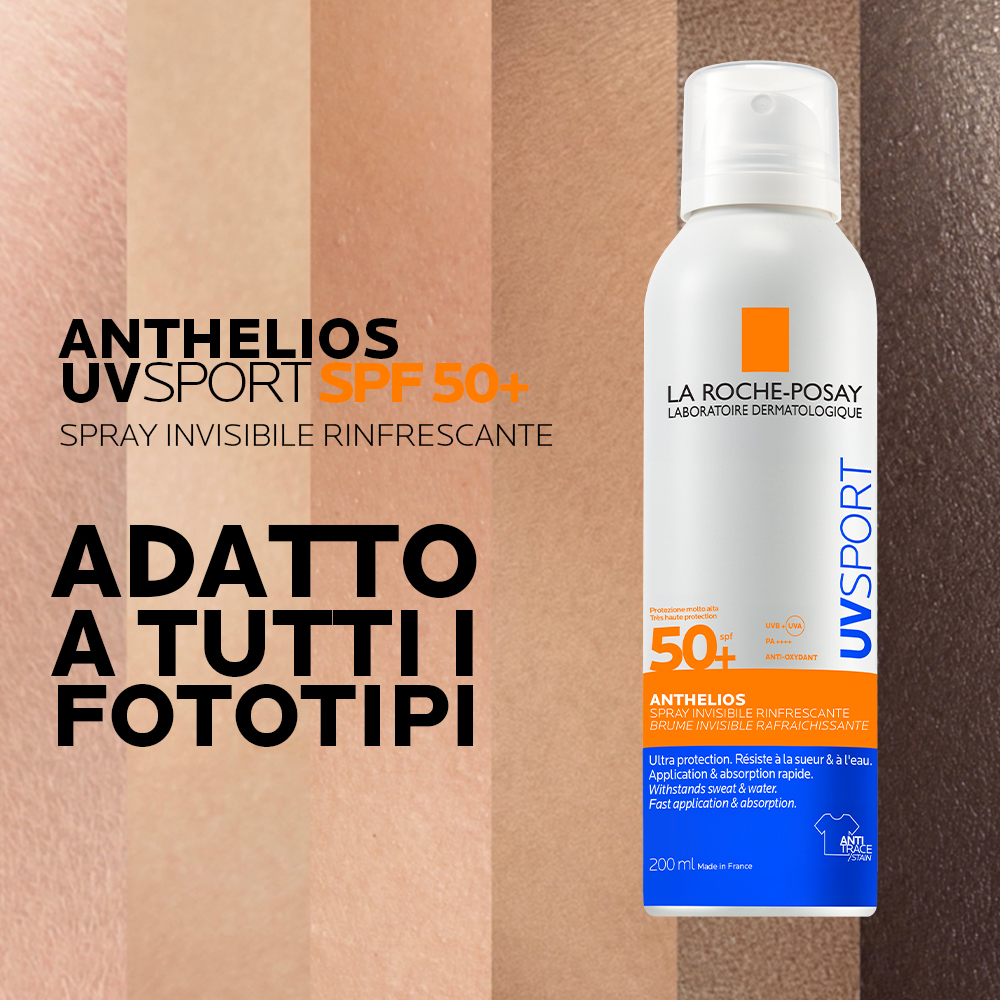 La Roche Posay - Anthelios Uvsport Spray Invisibile Rinfrescante SPF50+ Viso E Corpo 200 ml