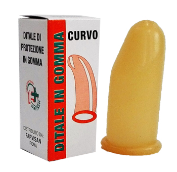 Farvisan Ditale Protezione Gomma Curvo Misura 3