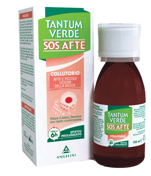 Tantum Verde SOS Afte Collutorio Contro Afte e Piccole Lesioni della Bocca 120 ml Tantum Verde SOS Afte Collutorio Contro Afte e Piccole Lesioni della Bocca 120 ml