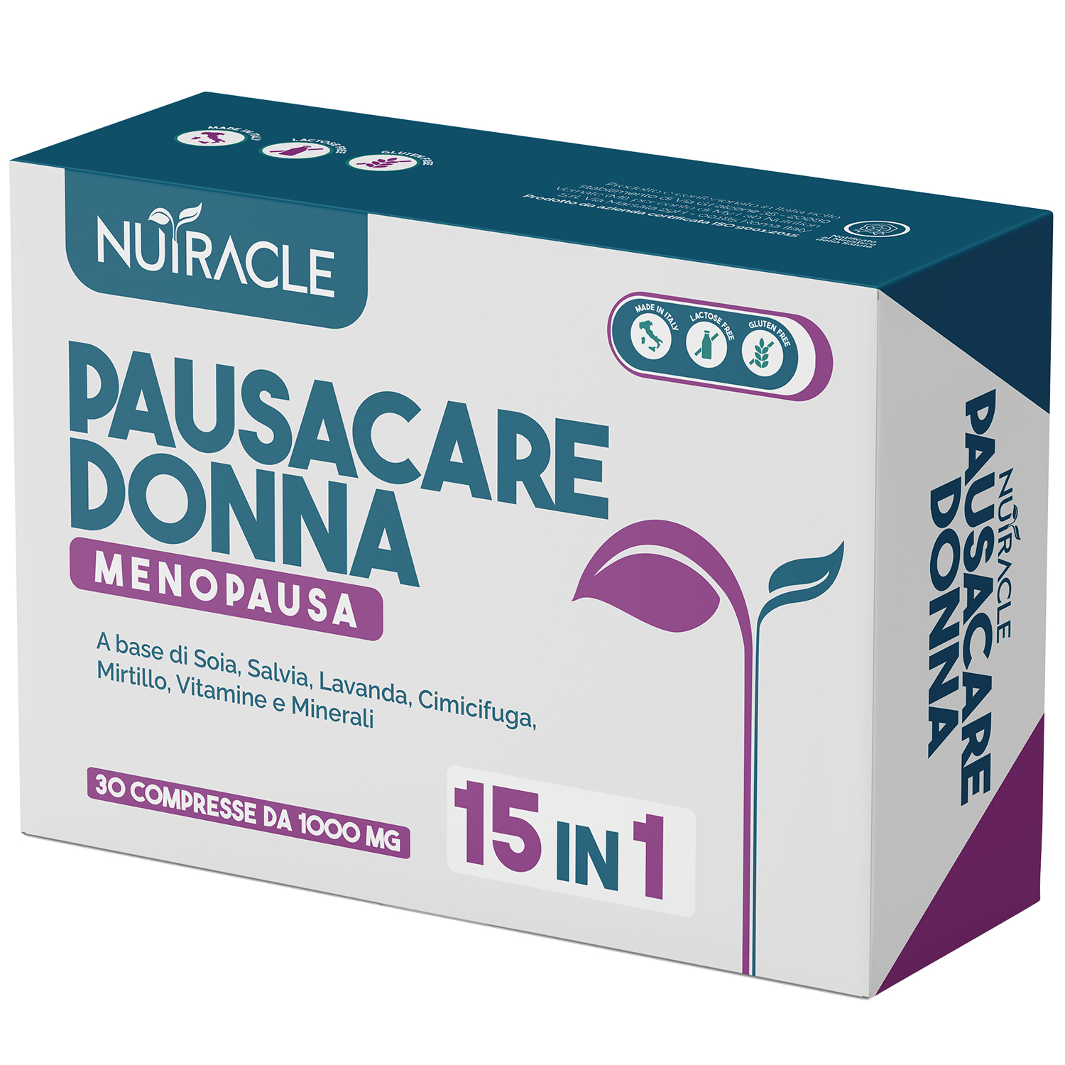 Nutracle PausaCare Donna Menopausa 30 Compresse - Integratore Per Ciclo Mestruale E Menopausa