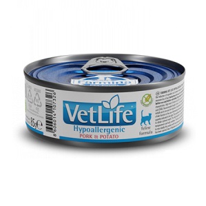 FARMINA VET LIFE GATTO HYPOALLERGENIC MAIALE PATATE 85GR (lattina)
