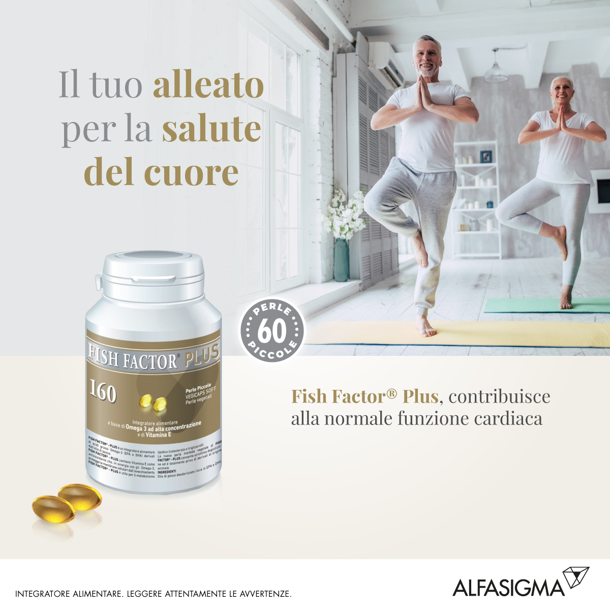 Fish Factor Plus Integratore Omega 3 Alta Concentrazione 160 Perle Piccole
