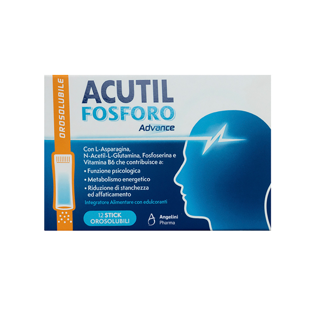 Acutil Fosforo Advance 12 Stick Orosolubili - Integratore Per Memoria E Concentrazione