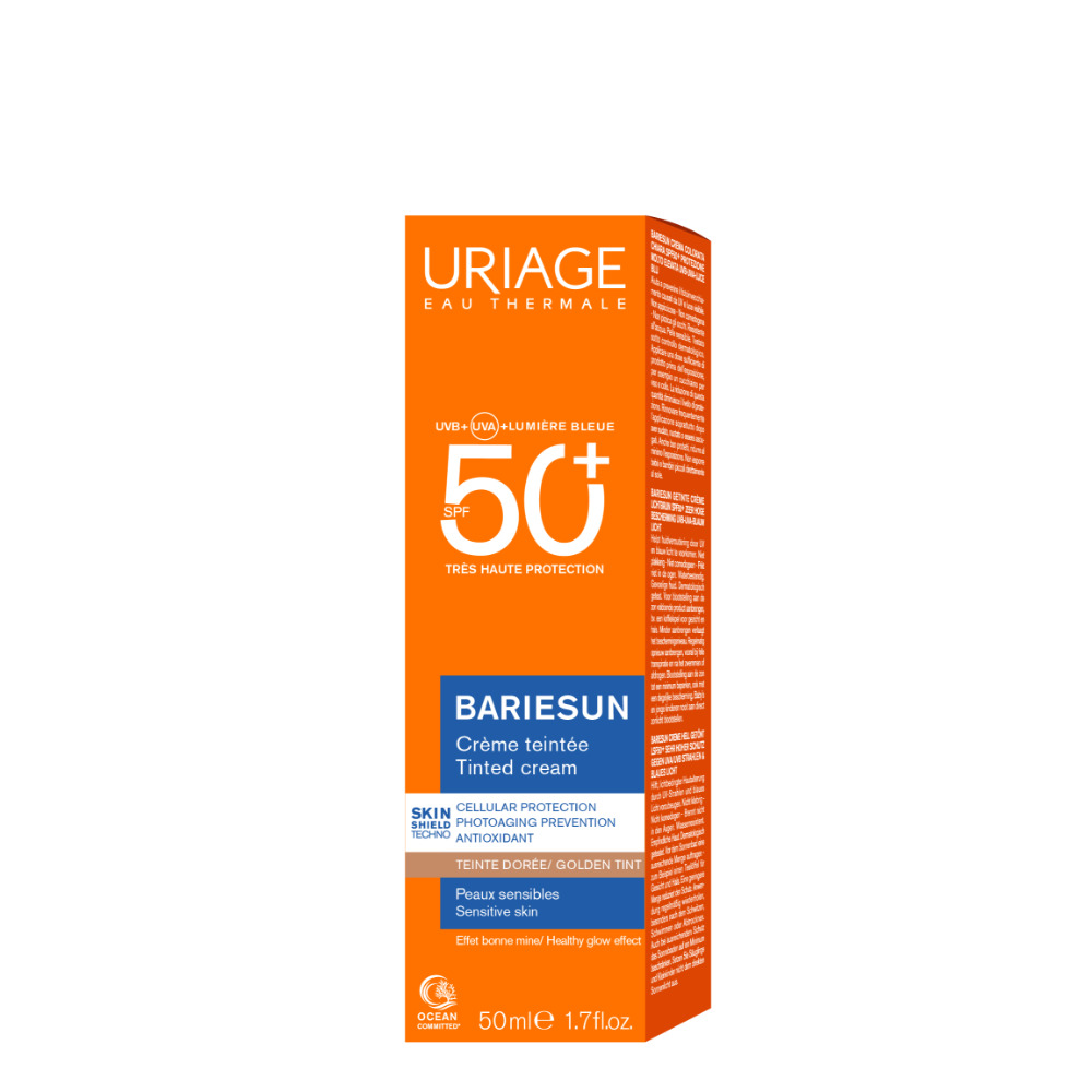 Uriage - Bariésun Crema Colorata SPF50+ Protezione Solare Viso 50 ml - Tonalità Dorata