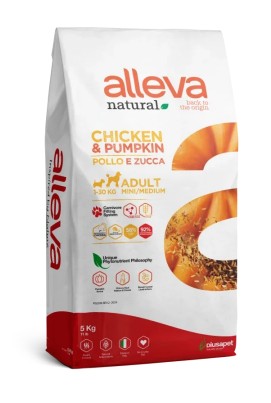 ALLEVA NATURAL DOG ADULT CHICKEN & PUMPKIN MINI/MEDIUM KG 5 - P02206