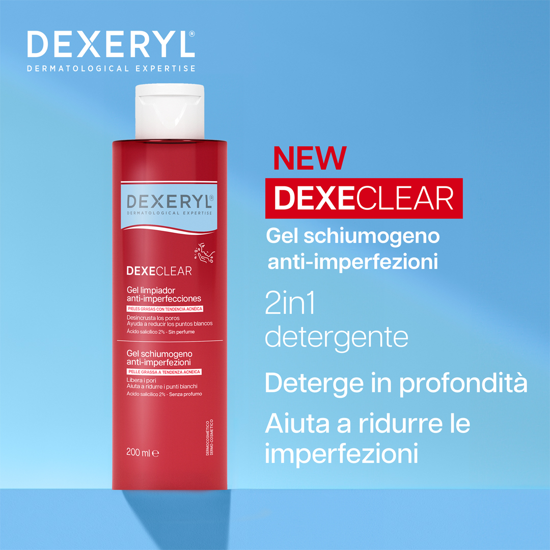 Dexeryl Dexeclear - Gel Schiumogeno Anti-Imperfezioni Per Pelle Grassa E A Tendenza Acneica 200 ml