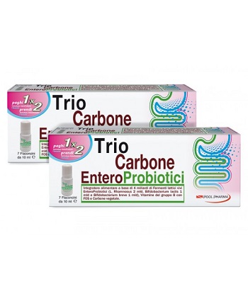 Trio carbone Entero Probiotici 7 flaconcini 10mL