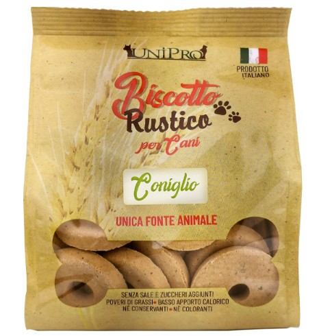 UNIPRO CANE SNACK RUSTICO BISCOTTI CONIGLIO 300GR