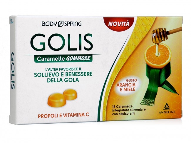 Body Spring Golis Caramelle Benessere Gola Arancia e Miele 15 Caramelle