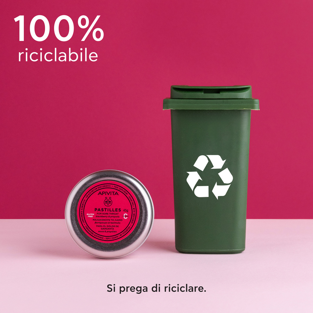 Apivita - Pastiglie Per Mal Di Gola Gusto Mora E Propoli 45 g