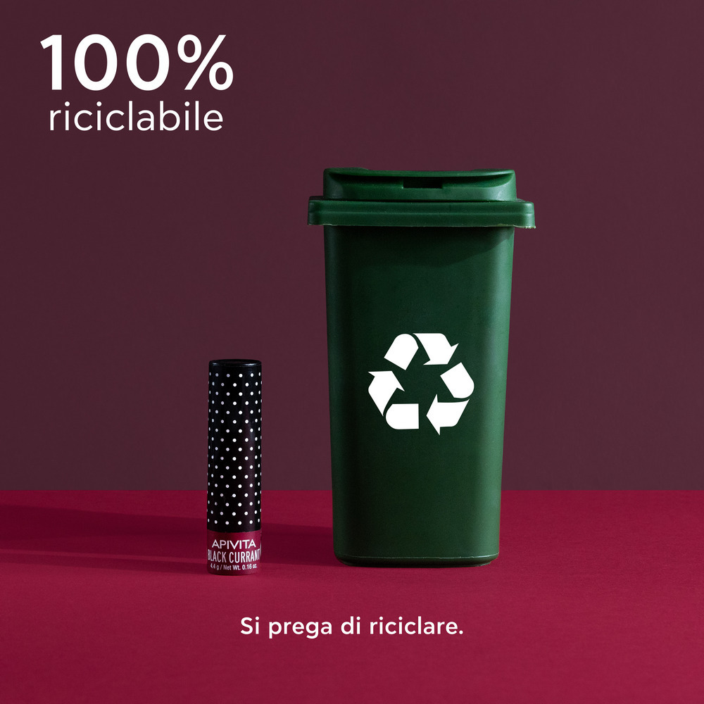 Apivita - Balsamo Labbra Al Ribes Nero Colore Bordeaux 4,4 g