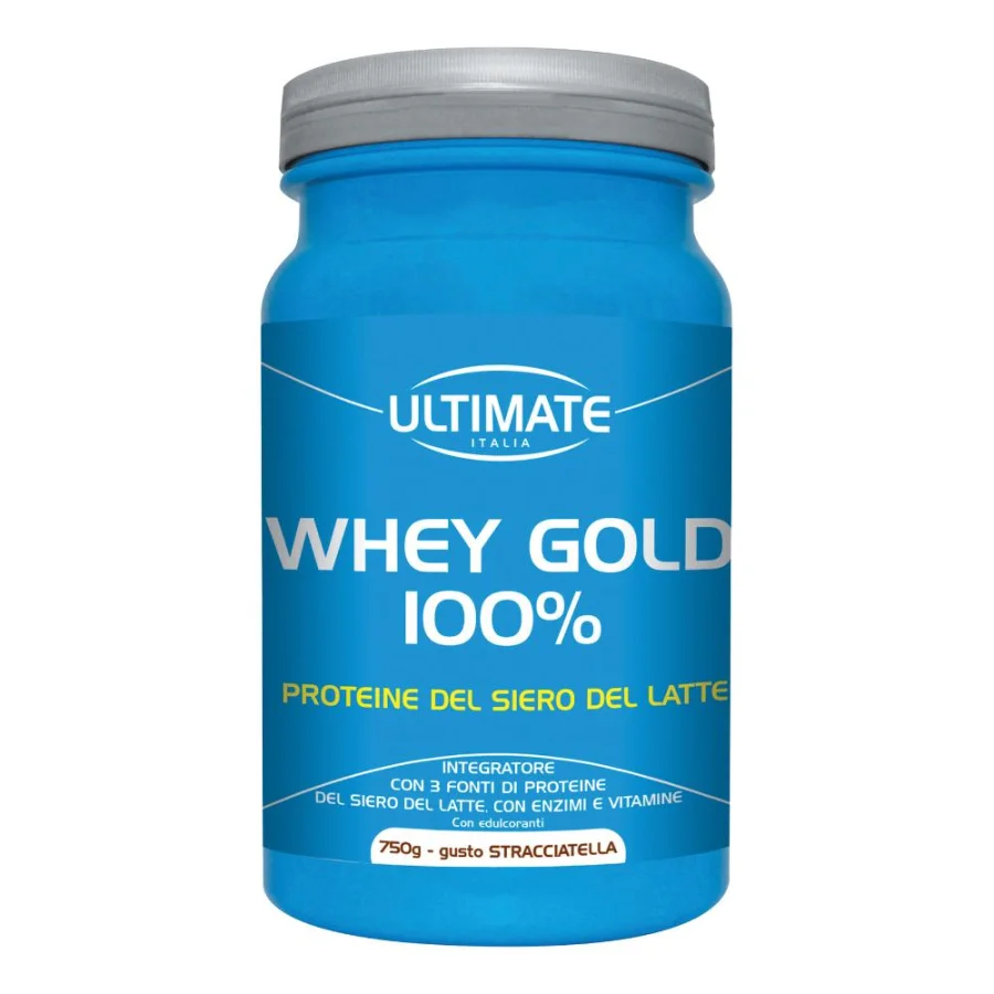 Ultimate Sport Whey Gold 100% Integratore Proteico Gusto Stracciatella 750 g