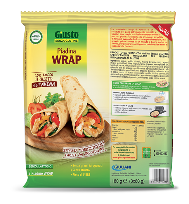 GIUSTO S/G WRAP 3X60G