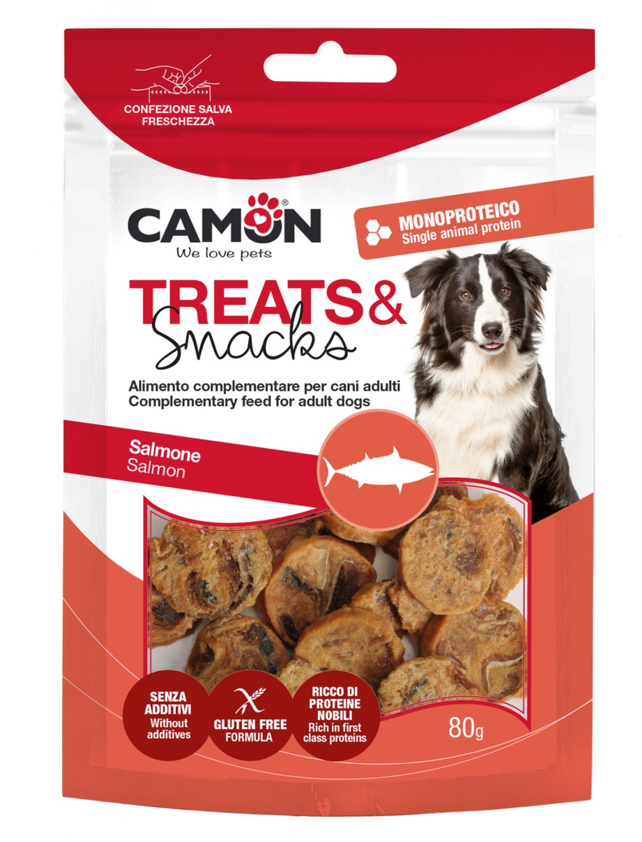 CAMON SNACK MONETINE DI SALMONE 80G