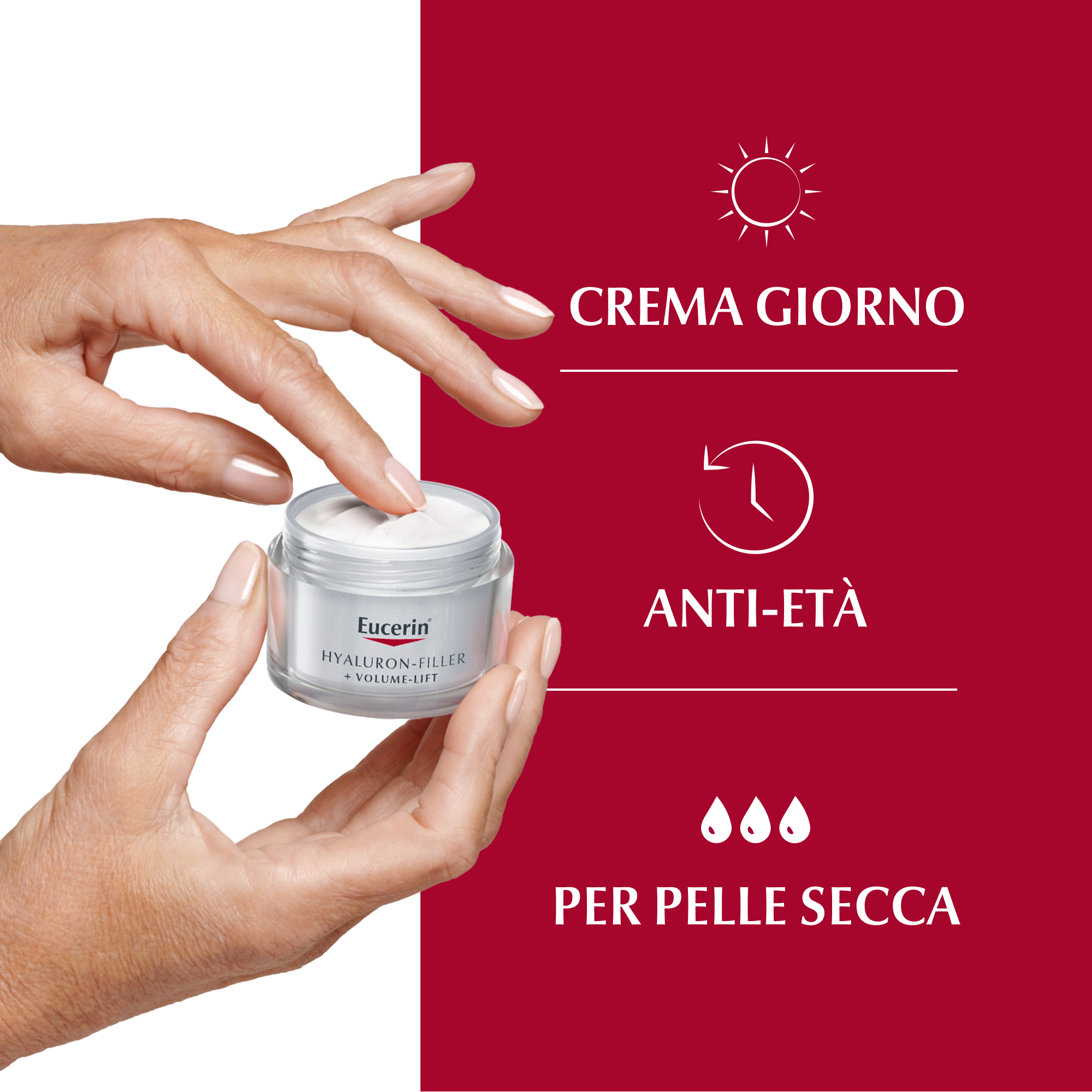 Eucerin Hyaluron-Filler Volume crema Giorno pelle secca 50mL Eucerin Hyaluron-Filler Volume crema Giorno pelle secca 50mL
