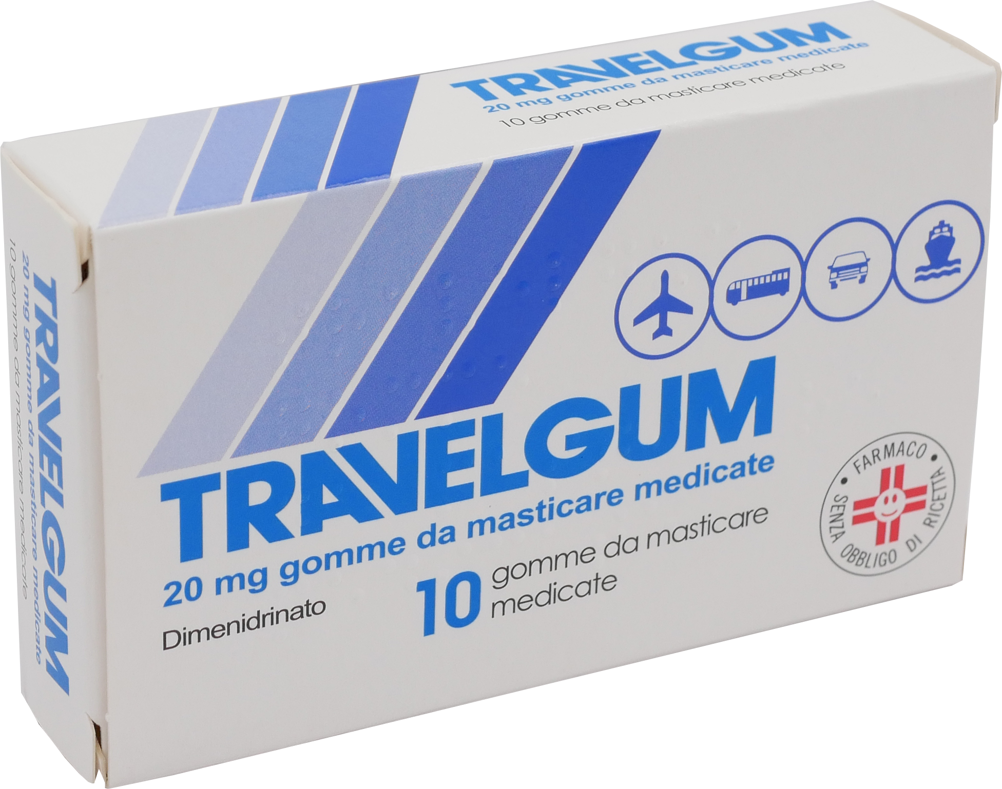 TRAVELGUM*10GOMME MAST 20MG