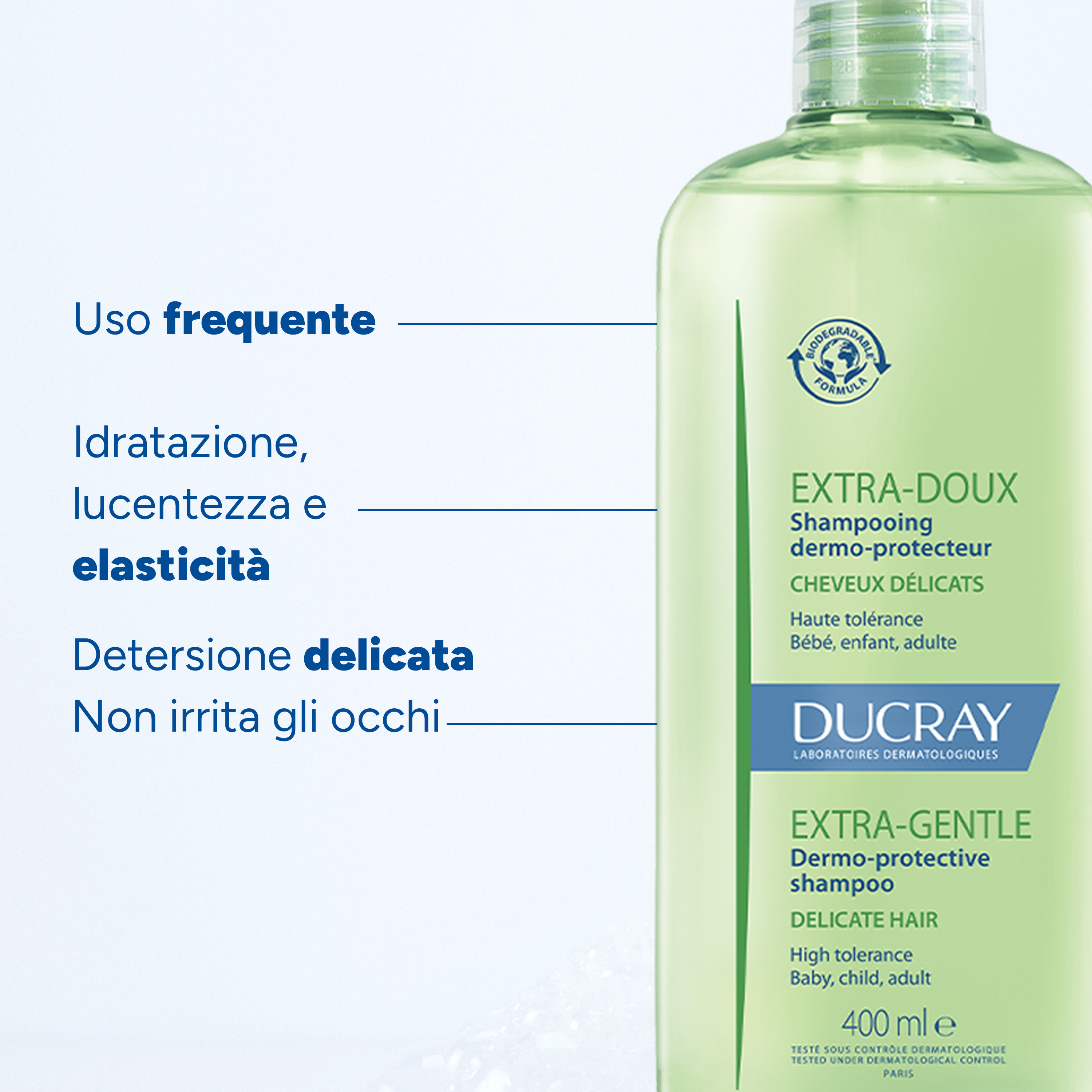 Ducray - Extra Delicato - Shampoo Dermo-Protettore Per Capelli Normali E Delicati 200 ml