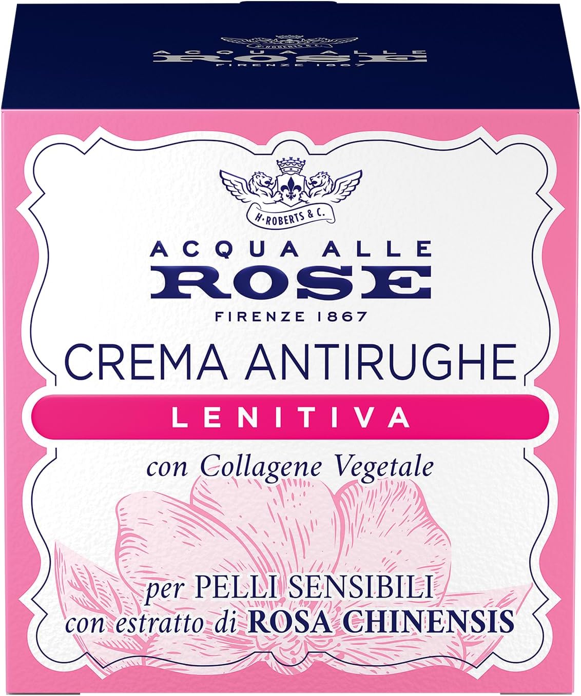 Acqua Alle Rose - Crema Antirughe Lenitiva Viso Per Pelli Sensibili 50 ml