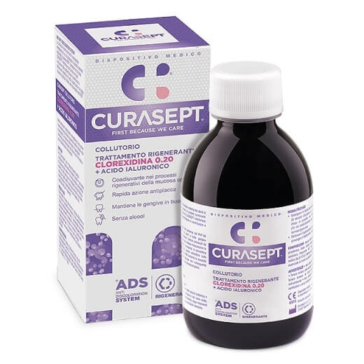 Curasept ADS Clorexidina 0,20 + Acido Ialuronico Collutorio Trattamento Rigenerante 200 ml Curasept ADS Clorexidina 0,20 + Acido Ialuronico Collutorio Trattamento Rigenerante 200 ml