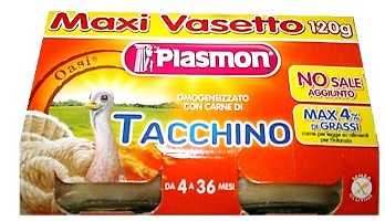 Plasmon Omogenizzato Tacchino 2 Vasetti da 120 g Plasmon Omogenizzato Tacchino 2 Vasetti da 120 g