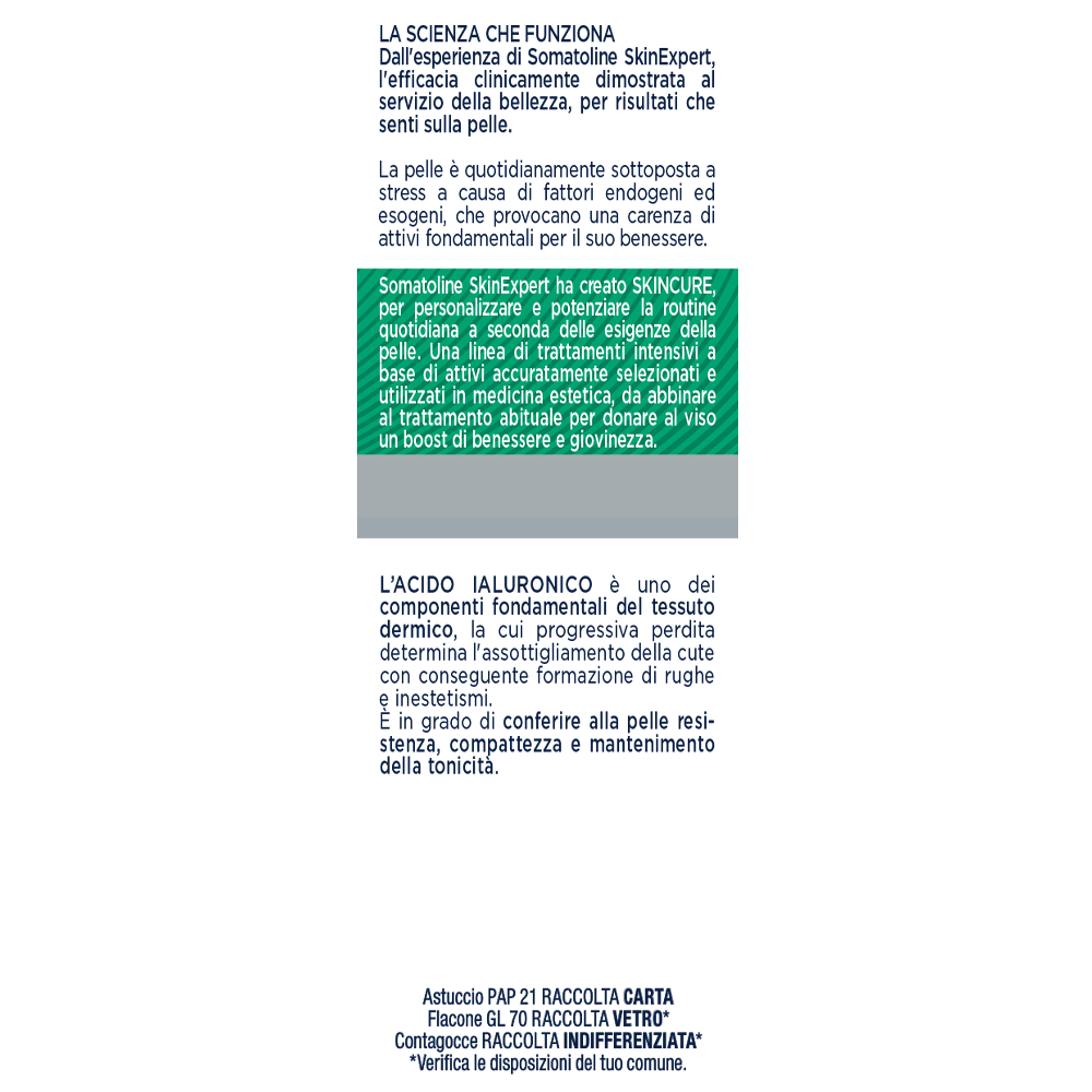 Somatoline SkinExpert, Skincure Booster Antirughe Acido Ialuronico 2%, Siero Viso Anti-età, Acido Ialuronico 30ml Somatoline SkinExpert, Skincure Booster Antirughe Acido Ialuronico 2%, Siero Viso Anti-età, Acido Ialuronico 30ml