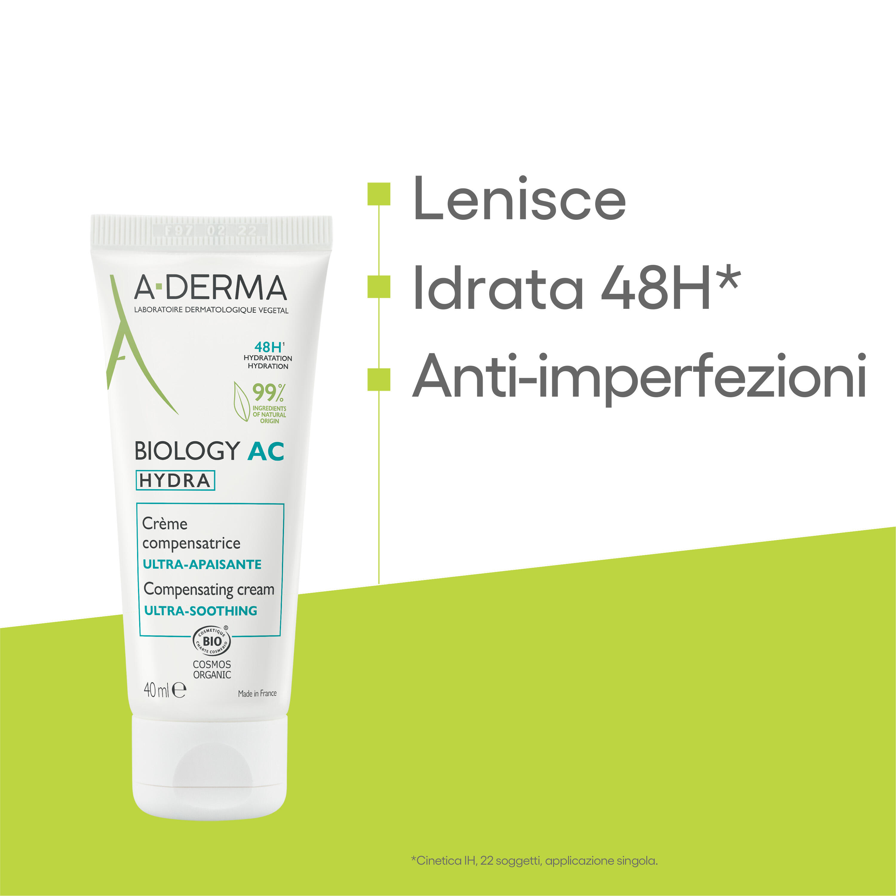 A-Derma Biology AC Hydra - Crema Compensatrice Ultra-Lenitiva 40 ml