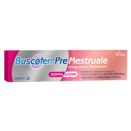 Buscofen Premestruale Integratore Alimentare - a Base Di Magnesio, Vitamina B6, Vitamina E e Calcio, per i Giorni Prima Del Ciclo 15 Compresse Effervescenti