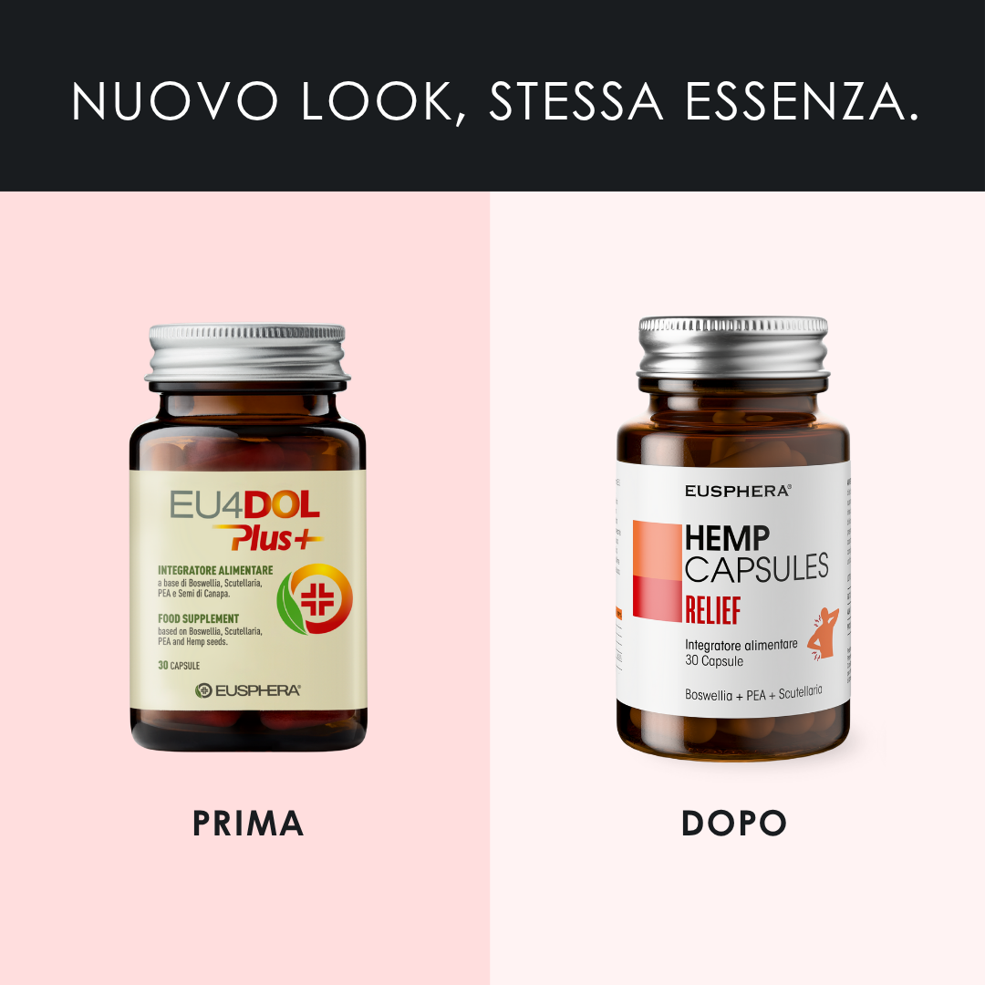Eusphera Hemp Capsules Relief  30 Capsule - Integratore Per Ossa E Articolazioni
