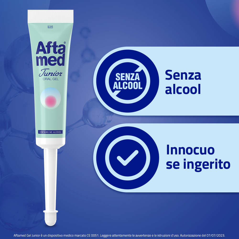 Aftamed Junior Gel Orale Anti Afte Senza Alcool 15 ml Aftamed Junior Gel Orale Anti Afte Senza Alcool 15 ml